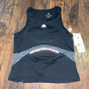 Adidas Women's Black and Gray Tank Top